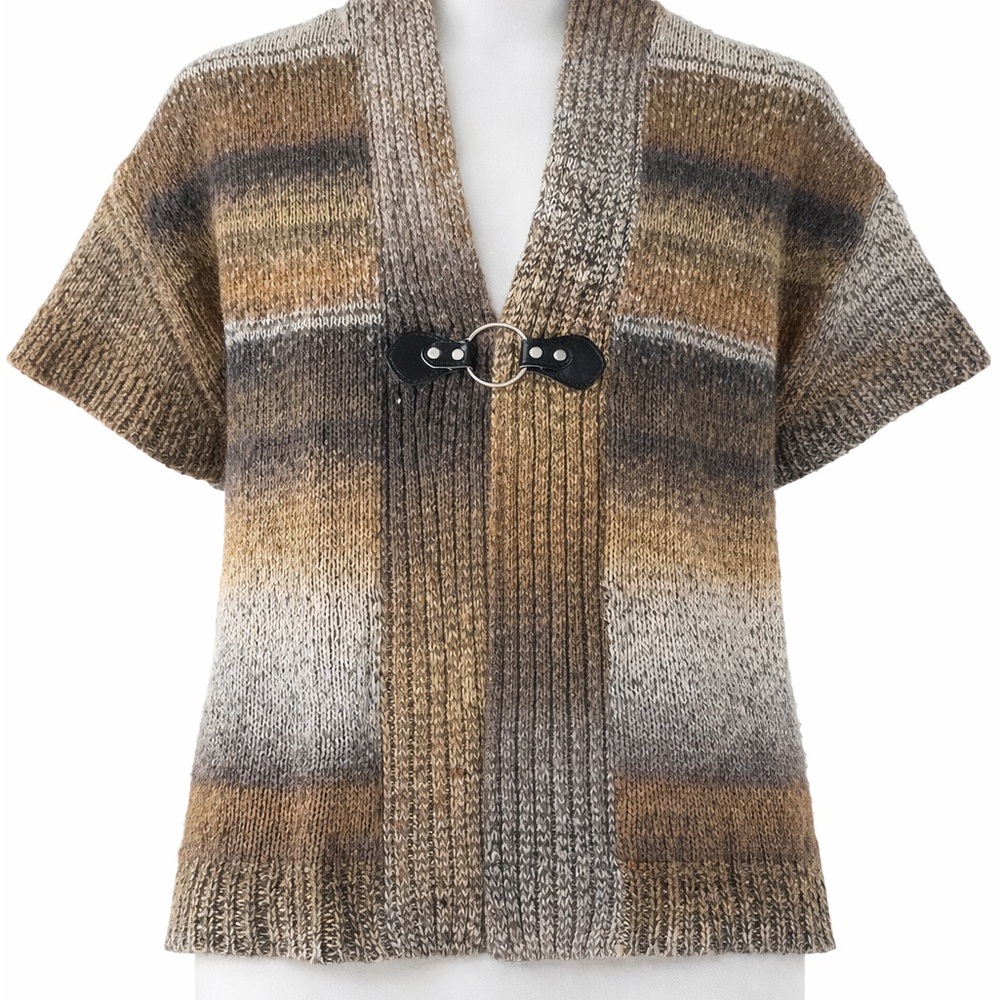 Susan Lawrence Earthy Tones Knit Cardigan | 1X